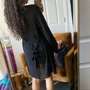 SHEER BLACK COVER UP